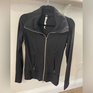 Lulu full zip black hoodie